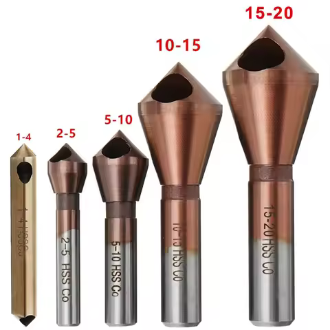 HSS-Co M35 Cobalt Countersink Drill Bit 1-4/2-5/5-10/10-15mm/15-20mm Metal Taper Hole Saw 90 Degree 