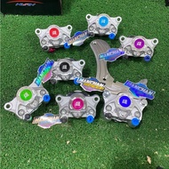 SET Caliper + Bracket NMAX rear lower facing caliper 8.1 racing parts 81 2 piston 2P bonus bolts and