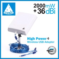 USB Wifi Adaptor 2000MW 36dBi ตัวรับสัญญาณ Wifi แรง ๆ ระยะไกล Melon N4000
