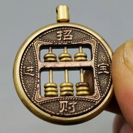 Metal statue Pure copper Pendant The Abacus for Attracting Wealth and Wealth 29.4mm