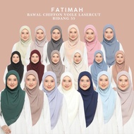 (B55) Bawal Chiffon Voile Bidang 55 Lasercut Fatimah Tudung Bawal