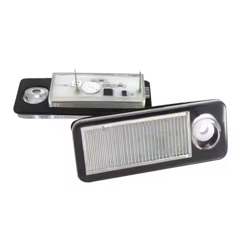 2pcs White Led License Plate Lights For Audi A6 C5 B4 Avant Wagon 1997 1998-2005 Car-Styling Number 