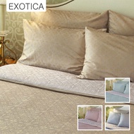 EXOTICA ชุดผ้าปูที่นอนรัดมุม+ปลอกหมอนหนุน ลาย Mughal สำหรับเตียง 6 ฟุต / 5 ฟุต / 3.5 ฟุต (ผ้าปู ปลอก