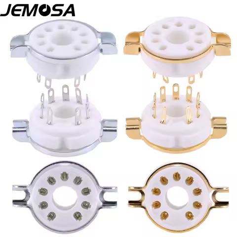 Ceramic Big 9Pins tube socket B9D Valve Socket GZC9-2 For EL504 PL504 EL519 PL519 6p12p Vacuum Tube 