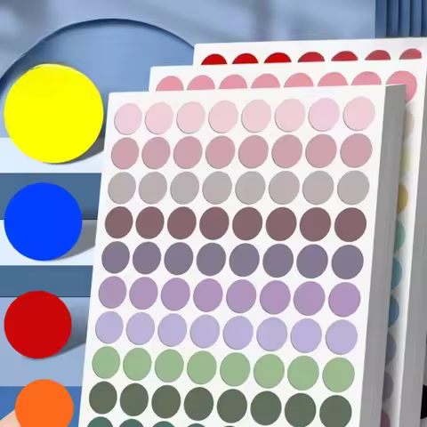 Round Spot Circles Sealing Stiker Paper Labels Coloured Dot Stickers Adhesive Package Label Party De