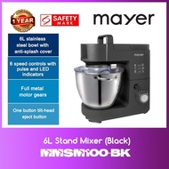 Mayer MMSM100-BK 6L Stand Mixer (Black) WITH 1 YEAR WARRANTY