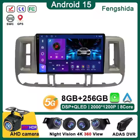 Android 15 For Nissan X-Trail X Trail 1 T30 2000-2009 Car Dvd Radio Stereo Multimedia Player GPS Nav
