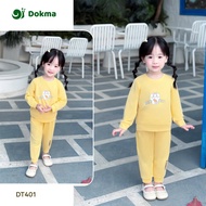Dokma (8-14.2kg) Children's Long-Sleeved Shirt Set Cotton USA-DT400_A Baby Long-Sleeve Clothes (6-36