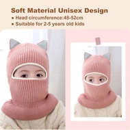 Kids Winter Hat Cute Warm Knitted Cotton Earflap Hood Scarf Hat Cap with Ears for Toddler Girls Boys Birthday Christmas New Year Gift