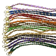 Gold Chain Bag Strap With Leather Length 49 Inches = 123 Hours