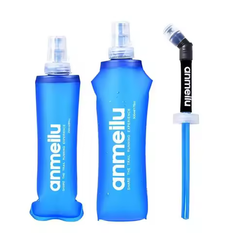 250ml 500ml Water Bottle TPU Folding Soft Flask Sport TPU BPA-Free Water Bottle Collapsible Water Bo