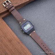 18/20/22mm Genuine Leather Watch Band Replacement Strap for Small Square A168W F‑91W AE‑1200 AE‑1300