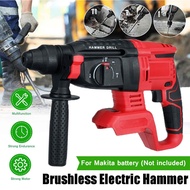 【cordlessdrill】4 Modes Hammer Drill Electric Rotary Hammer Perforator Drill Impact Function 21V For Makita Bat tery