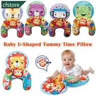 CFSTORE Baby Tummy Time Pillow Montessori Sensory Training Pillow with Teether Rattle for Newborn 0-