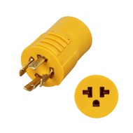 Palam Penyesuai Penjana 30 Amp ke 20 Amp 240V, NEMA L14-30P Lelaki untuk NEMA L14-30P ke 5-15/20R at