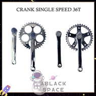 Crank 1 Single speed 36 T chrome silver MTB FIXIE FEDERAL Commuter bike Minion BB box taiwan crank c