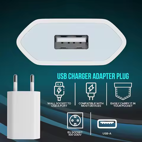 1-5Pcs Mini USB Fast Charging Adapter 5V 1A Portable Cellphone Charger For iPhone Xiaomi Huawei Sams
