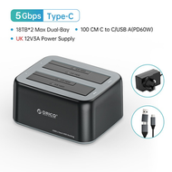 奧睿科 - ORICO Type-C USB3.2 5Gbps 2.5"/3.5"HDD/SSD Dual-bay Dock 原裝行貨 二年保用 [6829C3-V1]