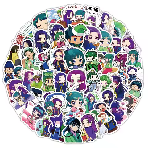 50pcs New The Apothecary Diaries Cartoon Hand-painted Cute Little People DIY Decorative Stickers
