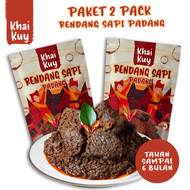 Khaikuy - Paket Hemat 2 Pack 150gr Rendang Daging Sapi Asli Padang Kemasan Siap Saji