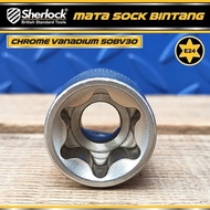 MATA SHERLOCK 1/2 Inch Drive Star Socket Eye Shock Star Sok E10 E12 E14 E16 E18 E20 E22 E24