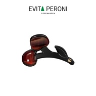 EVITA PERONI [SG] Large Cherry with a Crystal Shark | Trendy Design | Dark Red 8.3CM x 5 Cm - SOLD O