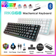 RKG68(RK837) 2.4Ghz Wireless/Bluetooth/Wired 65% Mechanical Keyboard, 68 Keys Tri-Modes Hot Swappable Keyboard detachable frame IvanT.