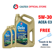 CALTEX Delo Sports Advanced Fully Synthetic LE SAE 5W-30 ACEA C3 (8 liters) with TOUCH N GO STICK