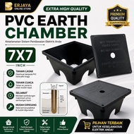 [READY STOCK] 7x7 PVC EARTH CHAMBER WITH COVER PVC LINK/PVC EARTH CHAMBER/PLATIC GROUNDING BOX