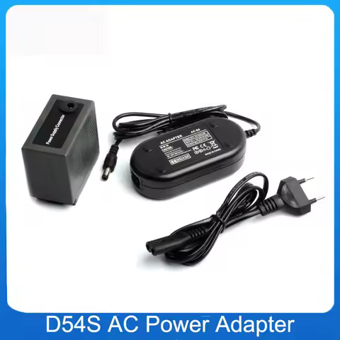 AC-E6 AC Power Adapter + CGA-D54 D54S Dummy Battery for Panasonic AG-DVC180A DVC30 DVC30E AJ-PCS060G