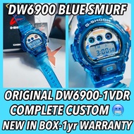 DW6900 -1VDR ORIGINAL COMPLETE CUSTOM SMURF BLUE  NEW IN BOX - 1yr WARRANTY  BAND & BEZEL TALI JAM J