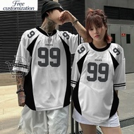 Oversized 49ers Jersey 99 Unisex Couple Streetwear Black White Loose Short Sleeve Jersey Casual Spor