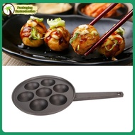 7 หลุม Nonstick Takoyaki กระทะย่าง Deepened ขยายเหล็กหล่อ Takoyaki Maker สำหรับร้านอาหารโรงแรมครัวใน