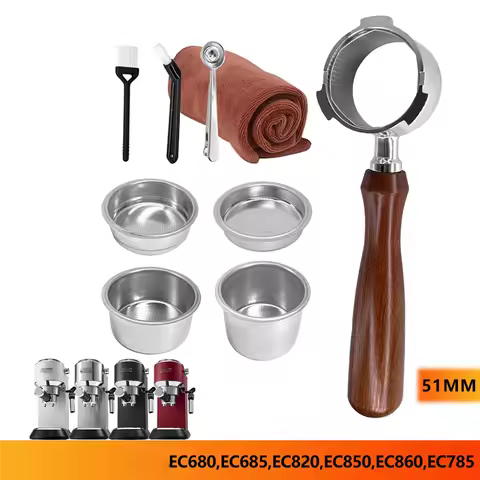 A52Q-For Delonghi EC680/EC685 EC820/EC850 EC860/EC785 EC885 Espresso Machines 51Mm Bottomless Portaf