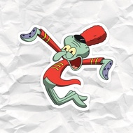 Sticker squidward marching band