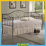 Single Bed Metal Frame Daybed Mattress Modern Design Love Bedroom Rangka Katil Besi Tilam Bilik Tidu