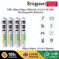 EBL 60pcs 64pcs 400mAh Ni-MH AAAA Rechargeable Battery For Flashlight Doorbell Alarm Clock Surface P