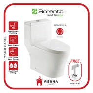 Sorento One Piece Water Closet Rimless WC Toilet Bowl S trap 10 Inch 250mm Jamban Tandas SRTWC8317-R