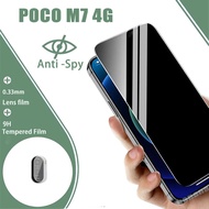 2in1 Privacy Tempered Glass For POCO M7 4G Screen Protector Full Cover Camera Lens For POCO C85 C75 