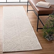 Safavieh Glamour Collection GLM660A Handmade Wool Runner, 2' 3" x 8', Ivory/Beige