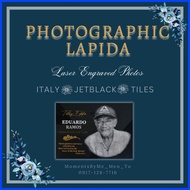 ❊ ✢ ☂ Laser Engraved Lapida/ Photographic Lapida/ Jet Black Granite