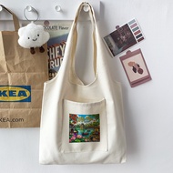Unique one-piece tote bag from Hanoi Vietnam, HANOI thick canvas tote bag 35x40cm tuicwh0339a