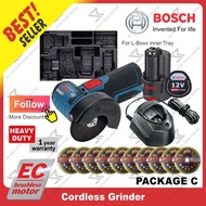 Bosch GWS 12V-76 V-EC Professional SOLO / BATTERY SET Cordless Angle Grinder (solo mean no Battery &amp; Charger)