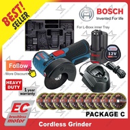 Bosch GWS 12V-76 V-EC Professional SOLO / BATTERY SET Cordless Angle Grinder (solo mean no Battery &