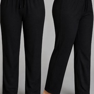 ELGINI E16311 Ladies Wide Leg Casual Pant in Black, Size M