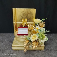 GUBAHAN SIAP BEKAS GELANG & CINCIN DENGAN BUNGA/ BRACELET & RING BOX WITH FLOWER FOR WEDDING/ HANTAR