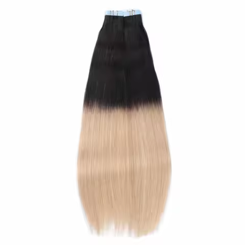 Ombre Straight T1B/613 Tape In Human Hair Extensions 28inch European Remy Double Sided Adhesive Skin