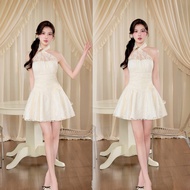 TAG NECK LACE DRESS <freesize & real photo>
