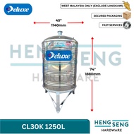DELUXE (STAND)  1250L CL30K S/STEEL WATER TANK ( 45" x 73" )