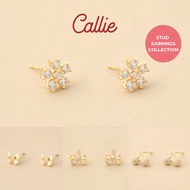 Callie 14k Gold Plated Dazzle Stud Earrings Collection Shop.Callie Gold Earring Gold Earrings
